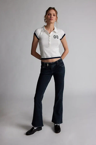 Bdg Brooke Extended Tab Denim Flare Jean In Indigo, Women's At Urban Outfitters