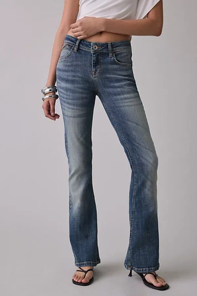 Bdg Brooke Low-rise Flare Jeans In Green Tint, Women's At Urban Outfitters In Blue