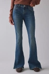 Bdg Brooke Split Hem Low-rise Flare Jean In Tinted Denim, Women's At Urban Outfitters In Blue