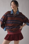 Bdg Byrdie Corduroy Low-rise Micro Mini Skirt In Red, Women's At Urban Outfitters In Brown