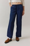 Bdg Cammie Pull-on Straight Leg Jean In Rinsed Denim, Women's At Urban Outfitters In Rinsed Denim