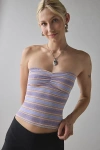 Bdg Carla Sweetheart Neckline Ribbed Knit Tube Top In Purple, Women's At Urban Outfitters In Purple