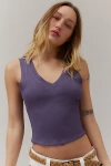 Bdg Carter V-neck Tank Top In Plum, Women's At Urban Outfitters