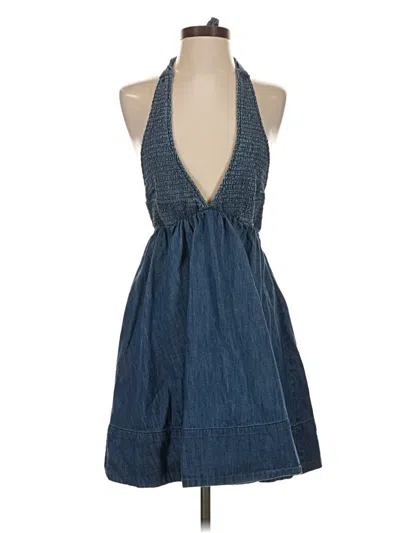 Pre-owned Bdg Casual Dress In Blue