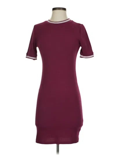 Pre-owned Bdg Casual Dress In Burgundy