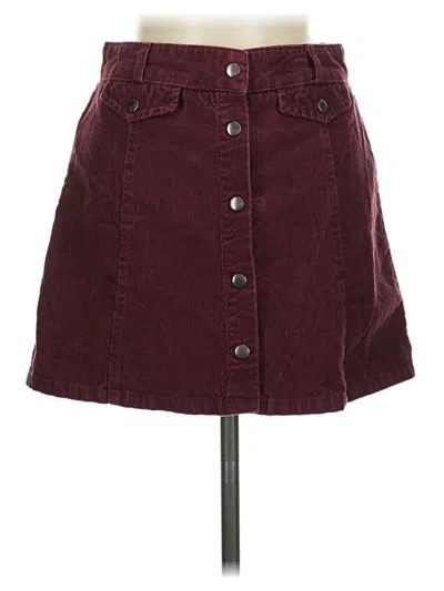 Pre-owned Bdg Casual Skirt In Burgundy