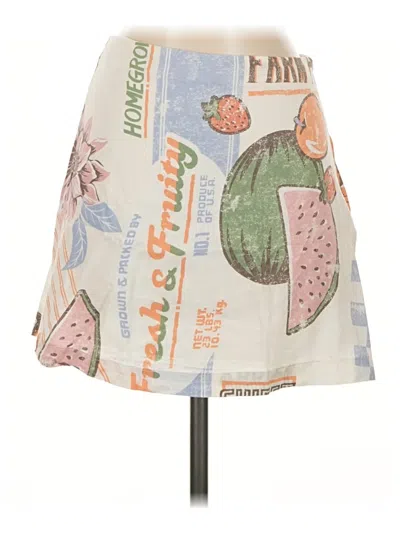 Pre-owned Bdg Casual Skirt In Ivory
