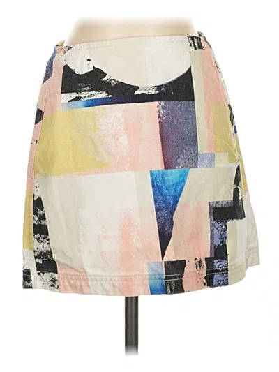 Pre-owned Bdg Casual Skirt In White