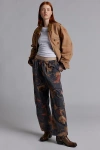 Bdg Charlie Printed Wide-leg Pant In Black, Women's At Urban Outfitters