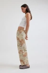BDG CHARLIE PRINTED WIDE LEG PANT IN CAMO, WOMEN'S AT URBAN OUTFITTERS