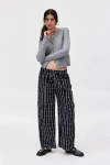 Bdg Charlie Printed Wide-leg Pant In Black, Women's At Urban Outfitters