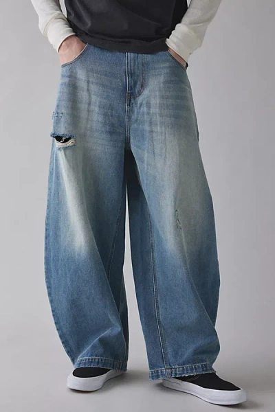 Bdg Cocoon Fit Utility Jean In Vintage Denim Light, Men's At Urban Outfitters In Multi