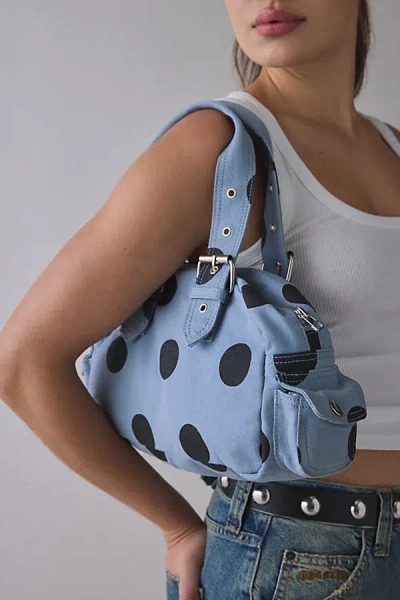 Bdg Colored Denim Duffle Shoulder Bag In Blue, Women's At Urban Outfitters