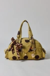 Bdg Colored Denim Duffle Shoulder Bag In Yellow/polka Dot, Women's At Urban Outfitters
