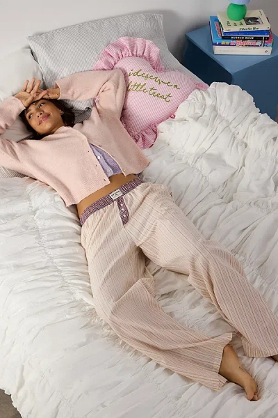 Bdg Contrast Stripe Cotton Pj Pant In Cream, Women's At Urban Outfitters