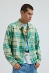 Bdg Cropped Plaid Flannel Shirt Top In Neutral, Men's At Urban Outfitters