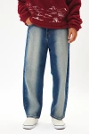 Bdg Cropped Skate Fit Relaxed Jean In Blue, Men's At Urban Outfitters