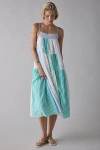 Bdg Dakota Side-tie Patchwork Cotton Midi Dress In Patchwork, Women's At Urban Outfitters