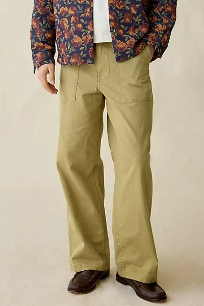 Bdg Dayton Herringbone Twill Pant In Green, Men's At Urban Outfitters In Brown