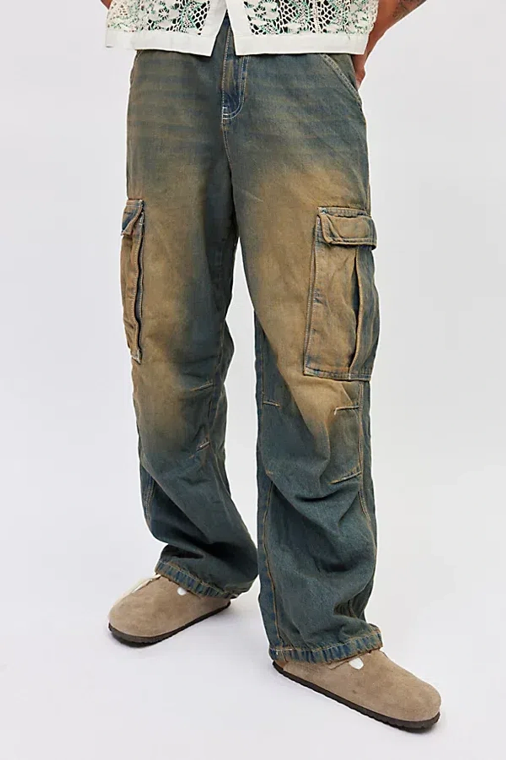 Bdg Denim Cargo Jean In Blue, Men's At Urban Outfitters In Blue