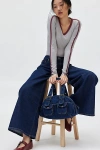 Bdg Denim Duffle Shoulder Bag In Raw Denim, Women's At Urban Outfitters