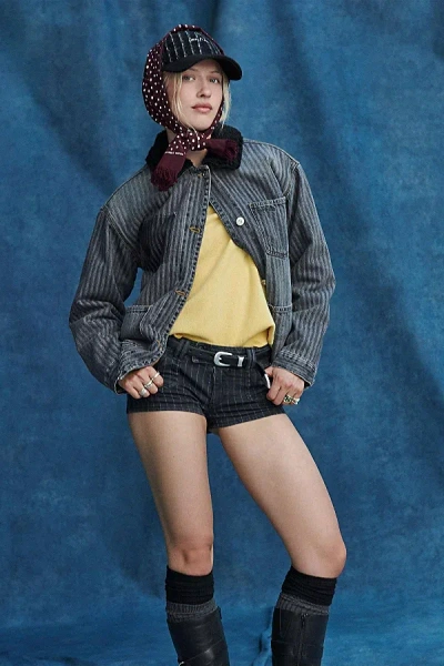 Bdg Denim Lined Chore Jacket In Indigo, Women's At Urban Outfitters