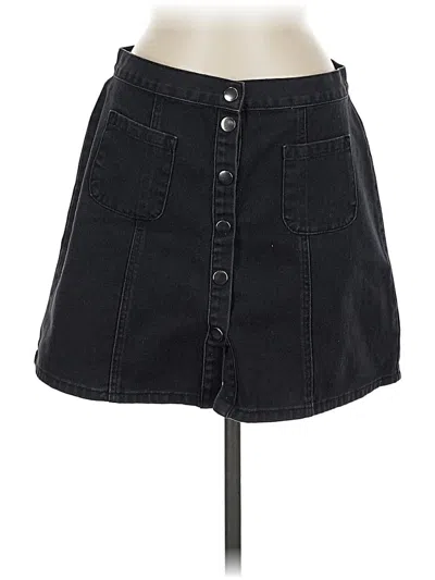 Pre-owned Bdg Denim Skirt In Black