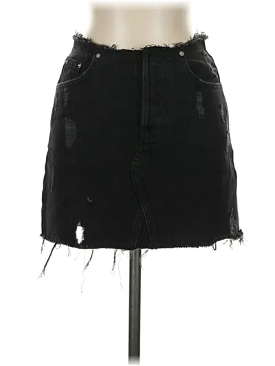 Pre-owned Bdg Denim Skirt In Black