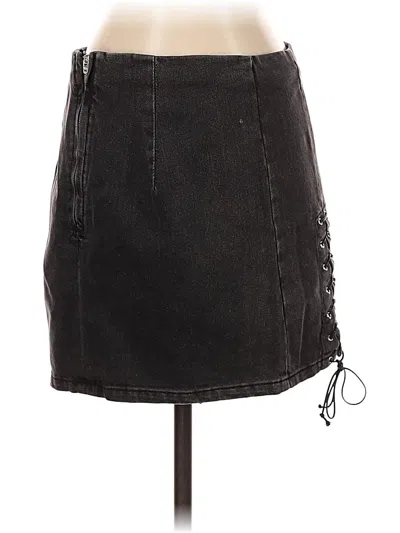 Pre-owned Bdg Denim Skirt In Black