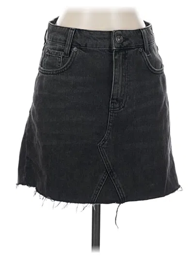 Pre-owned Bdg Denim Skirt In Black