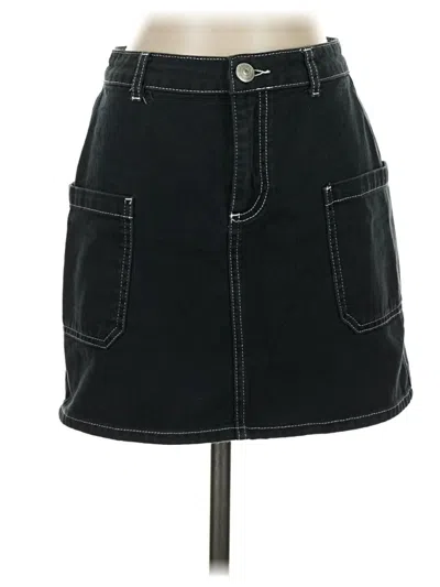 Pre-owned Bdg Denim Skirt In Black