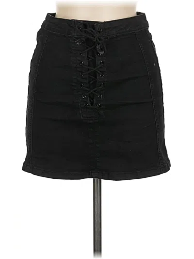 Pre-owned Bdg Denim Skirt In Black