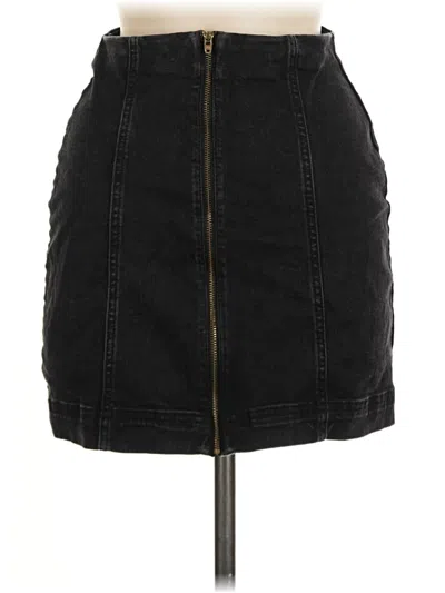 Pre-owned Bdg Denim Skirt In Black