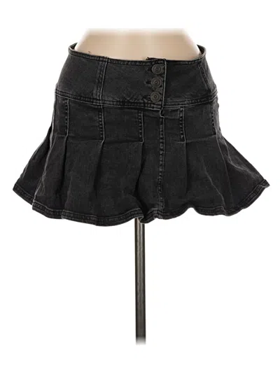 Pre-owned Bdg Denim Skirt In Black