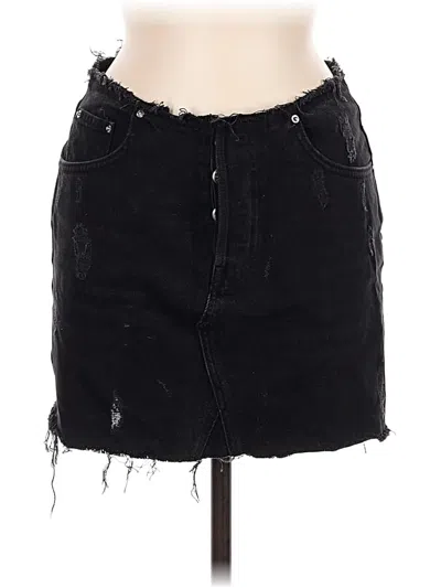 Pre-owned Bdg Denim Skirt In Black