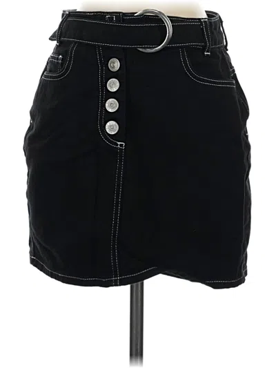 Pre-owned Bdg Denim Skirt In Black