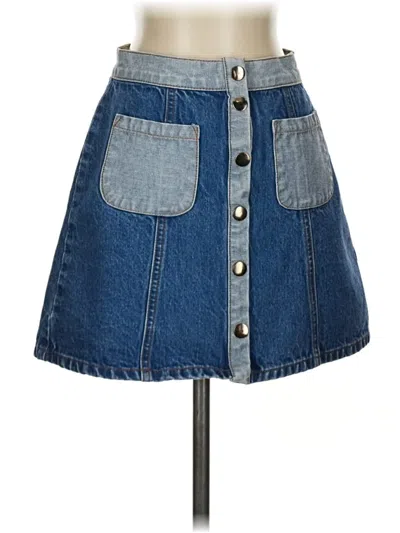 Pre-owned Bdg Denim Skirt In Blue