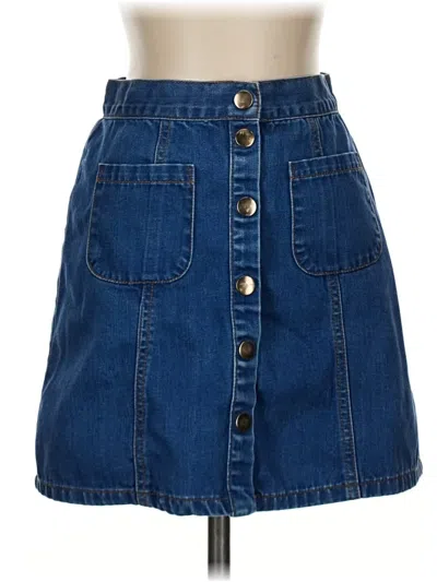 Pre-owned Bdg Denim Skirt In Blue