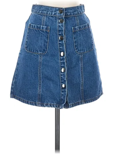 Pre-owned Bdg Denim Skirt In Blue