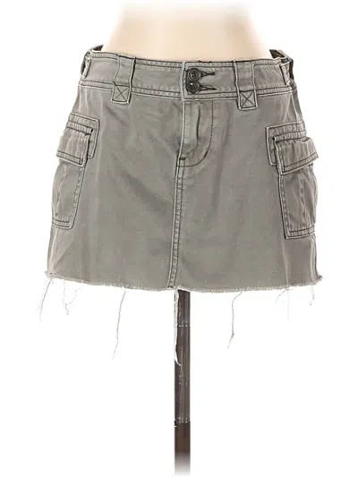 Pre-owned Bdg Denim Skirt In Gray