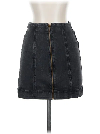 Pre-owned Bdg Denim Skirt In Gray
