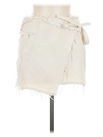 Pre-owned Bdg Denim Skirt In Ivory
