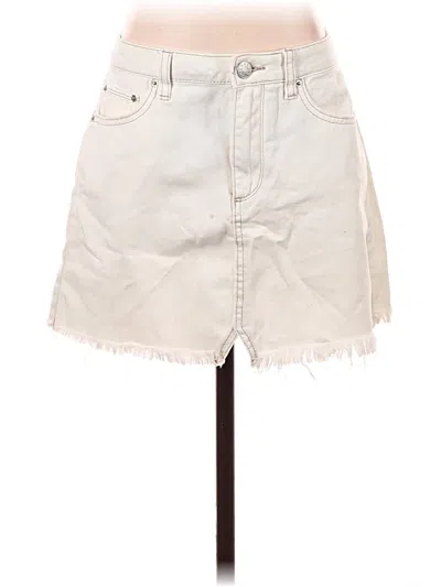 Pre-owned Bdg Denim Skirt In White