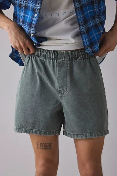 Bdg Denim Volley Short In Green Dischargable, Men's At Urban Outfitters In Gray