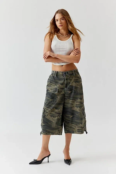 Bdg Detroit Baggy Cropped Cargo Pant, Women's At Urban Outfitters In Multicolor