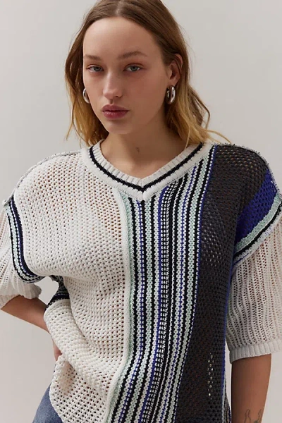 Bdg Domino Sweater Tee In Blue, Women's At Urban Outfitters