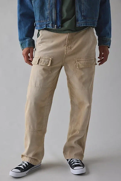 Bdg Double Knee Baggy Skate Cargo Jean In Field Wash, Men's At Urban Outfitters In Nude