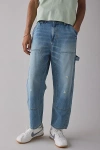 Bdg Double Knee Cropped Skate Fit Jean In Titanium Wash, Men's At Urban Outfitters
