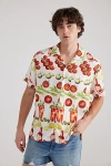 Bdg Drinks Printed Short Sleeve Shirt Top, Men's At Urban Outfitters In Multicolor