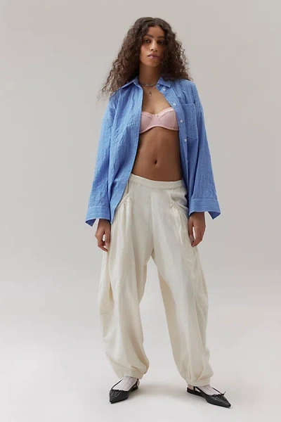 Bdg Em Linen Balloon Pant In Ivory, Women's At Urban Outfitters
